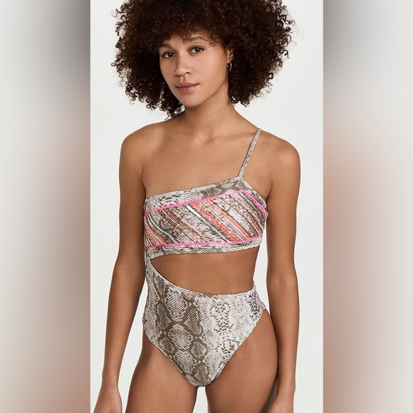 Ramy Brook Other - Ramy Brook Neutral Snake Print One Piece